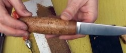 วิธีทำด้ามมีดจากไม้ก๊อก
