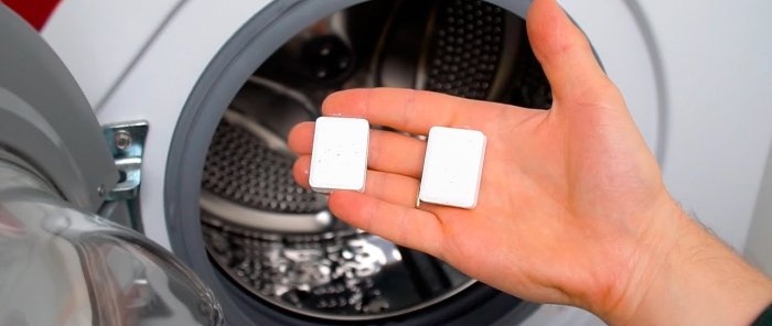 1 tablet fjerner alt snavs fra vaskemaskinen