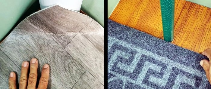 So umgeben Sie ein Rohr idealerweise mit Teppich oder Linoleum