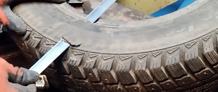 How to repair side damage to a tire without spending a lot of time and money