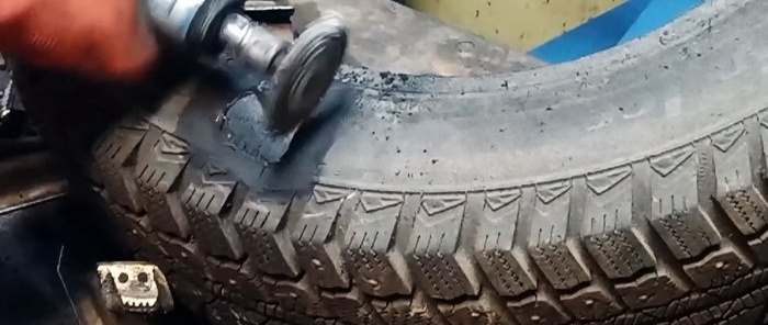How to repair side damage to a tire without spending a lot of time and money