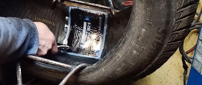 How to repair side damage to a tire without spending a lot of time and money