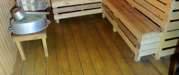 Um sistema básico de piso aquecido em um balneário quase sem custo