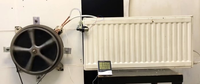 Încălzire folosind un motor electric al unei mașini de spălat