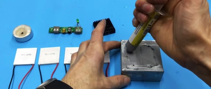 Cara mengecas telefon pintar dengan api lilin Stesen janakuasa termoelektrik Do-it-yourself