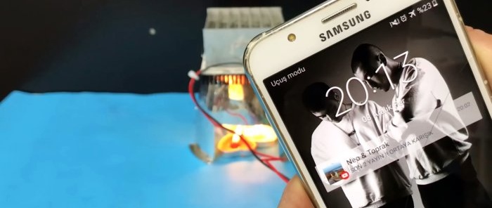 Cum să încărcați un smartphone cu foc de lumânare Centrală termoelectrică DIY