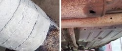 How to restore a burnt-out car muffler without welding