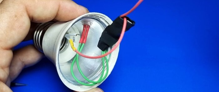 How to make an automatic LED lamp from an ordinary one