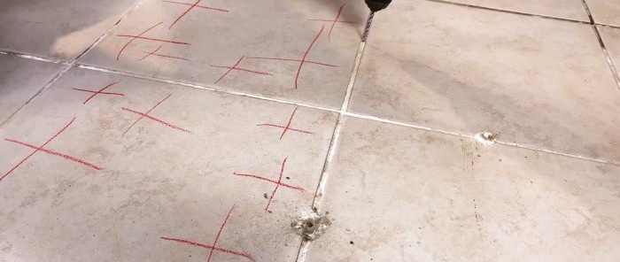 How to remove voids in tiles without dismantling