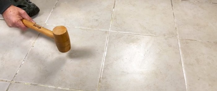 How to remove voids in tiles without dismantling
