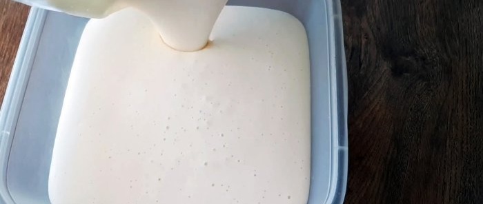 Ice cream made from milk without cream, taste of childhood