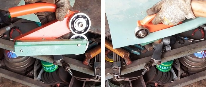 How to make sheet metal cutting shears from bearings
