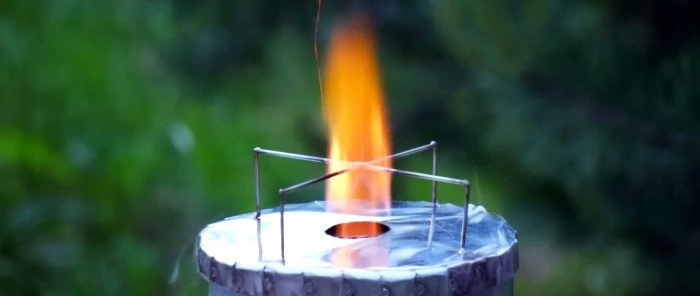 Kā uztaisīt tādu plīti kā somu sveci ar regulējamu liesmu