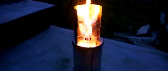 Hur man gör en kamin som ett finskt ljus med justerbar låga
