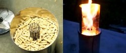 Как да си направим печка „финландска свещ“ с регулируем пламък