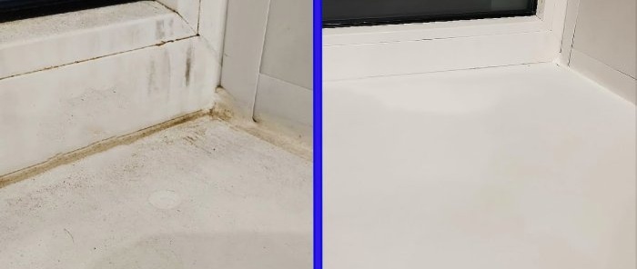 Com netejar l'ampit de la finestra de la brutícia, la cola groga i altres contaminants