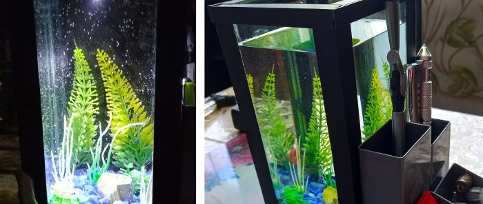 Come realizzare un organizer per acquario da tavolo con illuminazione