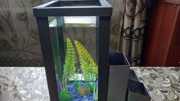 Как да си направим настолен органайзер за аквариум с осветление
