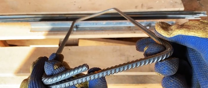 How to make a simple device and easily bend reinforcement for a foundation frame