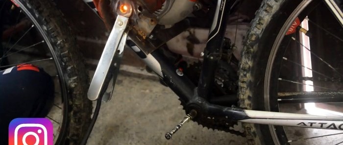Kaip sumontuoti žoliapjovės variklį ant dviračio