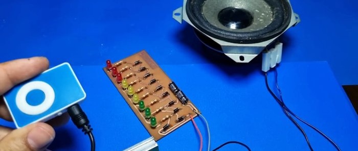 Penunjuk tahap ultra-mudah tanpa transistor dan litar mikro