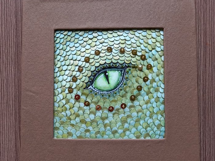Ejderhanın Gözü - 2024 sembolünü taşıyan DIY dekoratif panel