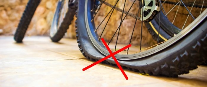 Lifehack sobre como proteger as rodas da bicicleta contra furos