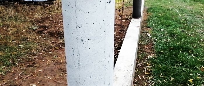 Okrągłe betonowe słupki ogrodzeniowe Szybko proste i piękne